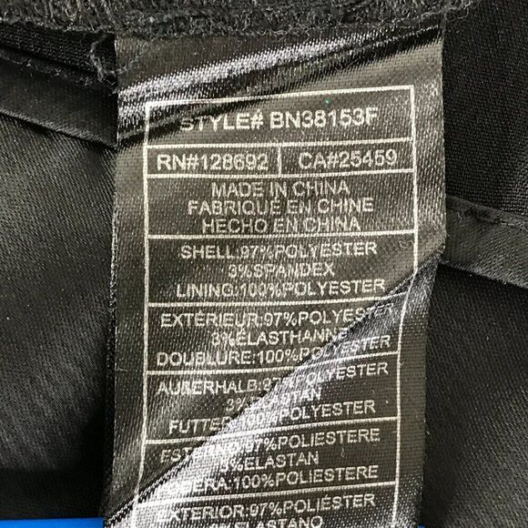 NEW Steve Madden Lucielle Satin Slip Dress Women's Large Black Handkerchief Hem - Picture 10 of 11